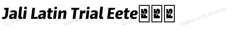 Jali Latin Trial Ext字体转换